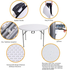 Set Evenimente AT PERFORMANCE® – Cort Pavilion 3x3m + Masă Pliantă rotunda 155x74 cm, Ideal pentru Nunți, Botezuri, Grătare și Târguri