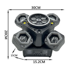 Proiector de Lumini Party 4-în-1 RGBW cu Laser și Stroboscop, 65W