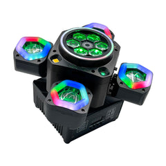 Proiector de Lumini Party 4-în-1 RGBW cu Laser și Stroboscop, 65W