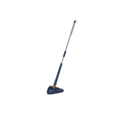 Mop triunghi extensibi At Performance, curata suprafete multiple gresie, podea, pereti, 360° de rotatie, Maner Telescopic, Albastru