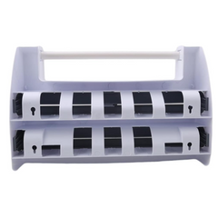 Dozator de Folie Aluminiu, Folie Plastic si Prosoape Hartie, At Performance, 3 in 1, Cutite Incluse si Kit Montaj Perete, 39 x 24 x 10 cm, Alb-gri