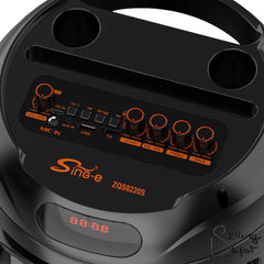 Boxă Portabilă AT Performance ZQS8220, 2×8”, Bluetooth 5.0, Lumini LED, Microfon