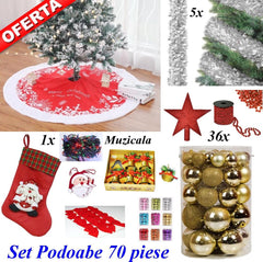 PROMOTIE IMBATABILA! Cu Doar 249Lei In Loc De499 Ai:Brad Artificial Pin , 2.10M, Complet Impodobit.Cu Suport Metalic