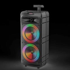 Boxa Troler XXL Profesionala Portabila PARTY TIME , 300W, 2X8inch , Microfoan , USB, Radio, Bluetooth,Card