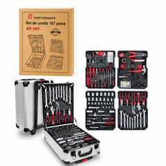 Trusă Unelte Profesională 187 Piese AT Performance – Kit Complet Reparații Auto & Casă