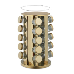 Set 20 de recipiente AT PERFORMANCE®, pentru condimente cu suport rotativ, inox, 33,5 x 23 x 23 cm.