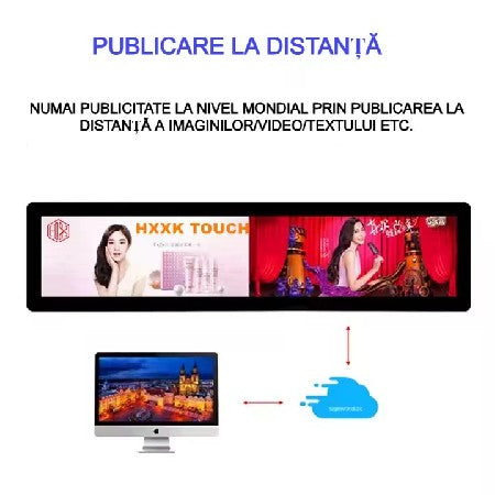 Reclama luminoasa led, AT PERFORMANCE®, Programabila, Wi-Fi, USB, P5 Full Color, 130 x 70 cm, Aluminiu/ABS