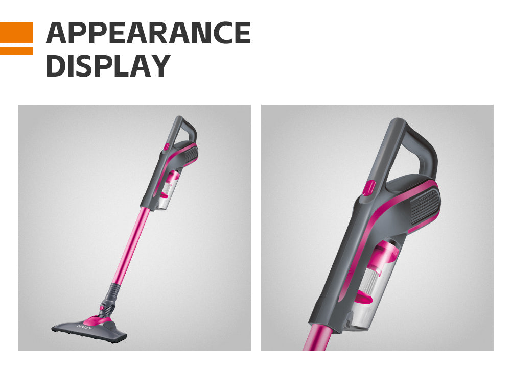 Aspirator HALEY cu băț , Aspirator pentru Covoare, de UZ Casnic, Compact, Puternic si Usor de Utilizat, Roz