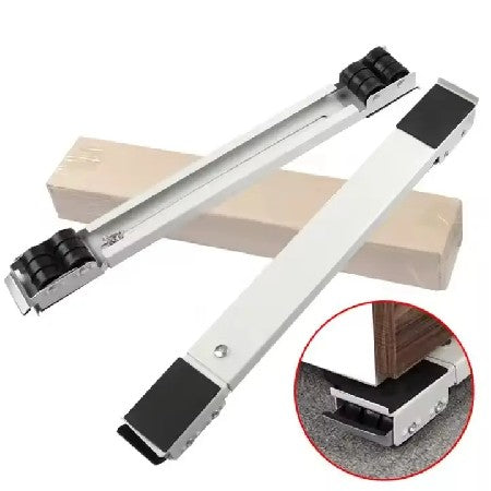 Set 2 Suporturi cu Roți pentru Mutat și Cărat Mobilă, Extensie până la 70cm, Material Oțel