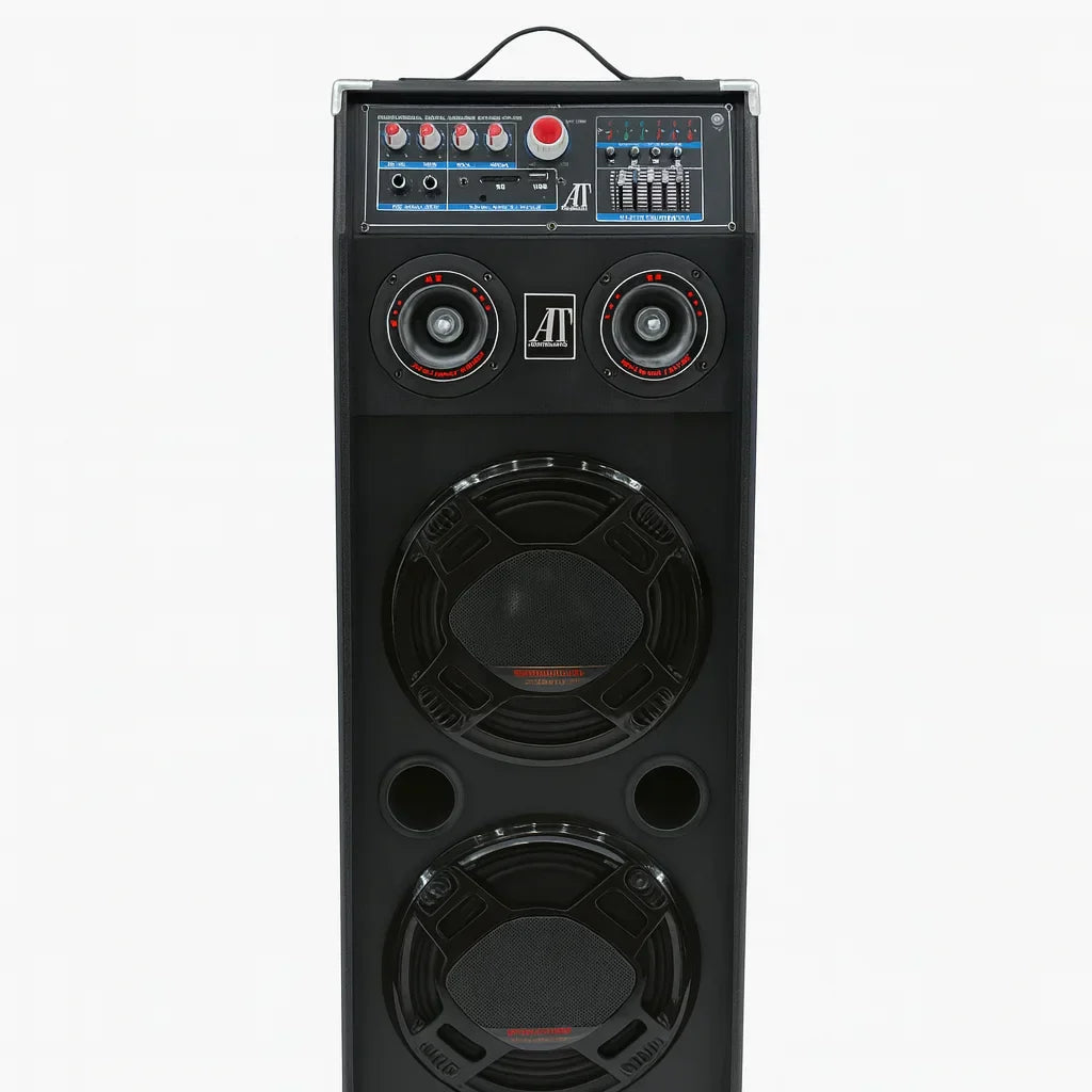 Boxe Profesionale AT Performance AT-2304, 1500W, Bluetooth, USB, FM, Microfon Wireless