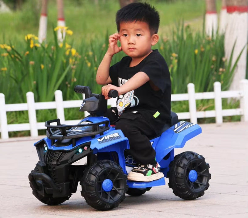 ATV PowerKid 6V – Aventură Electrică pentru Micii Șoferi (2–6 ani, 3–5 km/h)  Albastru