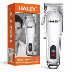 Mașină de tuns profesională HALEY HY-4507, fără fir, afișaj LCD, baterie 1800mAh, lame inox