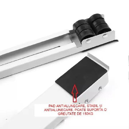 Set 2 Suporturi cu Roți pentru Mutat și Cărat Mobilă, Extensie până la 70cm, Material Oțel