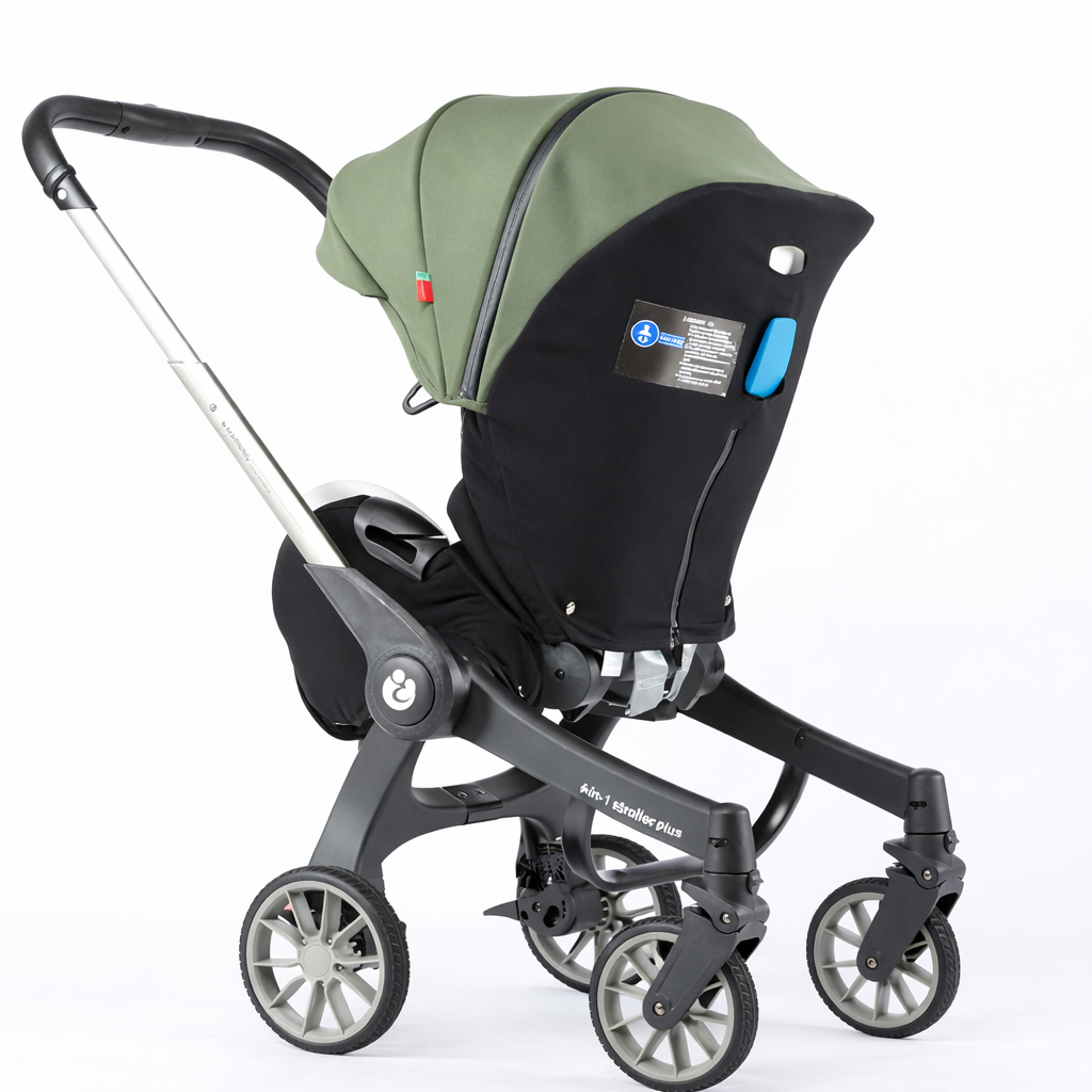 Cărucior travel 4 în 1 pentru Bebeluși Stroller Plus 2053 – Sistem Multifuncțional, 0-3 Ani