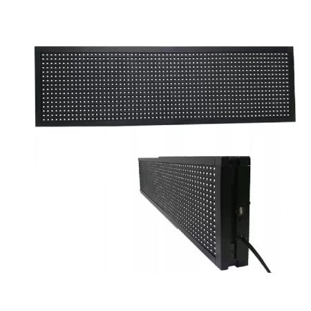 Reclama Luminoasa 400 x 40 cm, LED RGB, Cod QR, Vizualizare 120°, Wi-Fi, afisaj mesaj programabil, exterior