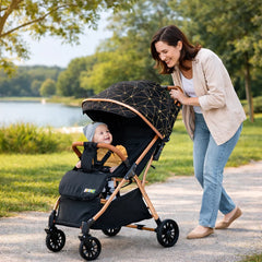 Cărucior pentru copii KIDDO 6607 pliabil, spătar reglabil, copertină mare, 0-36 luni, max. 22 kg