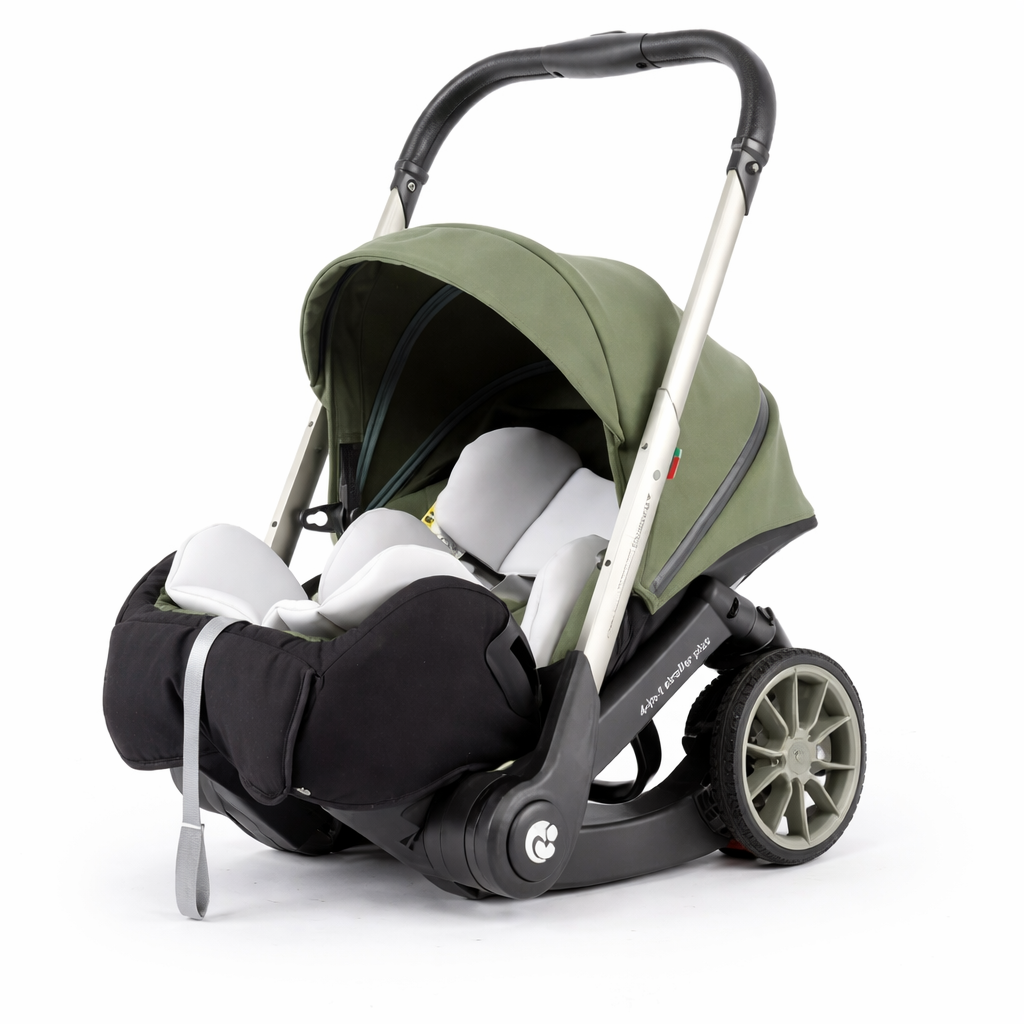 Cărucior travel 4 în 1 pentru Bebeluși Stroller Plus 2053 – Sistem Multifuncțional, 0-3 Ani