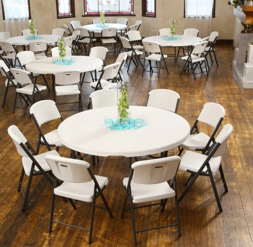 Set Evenimente AT PERFORMANCE® – Cort Pavilion 3x3m + Masă Pliantă rotunda 155x74 cm, Ideal pentru Nunți, Botezuri, Grătare și Târguri