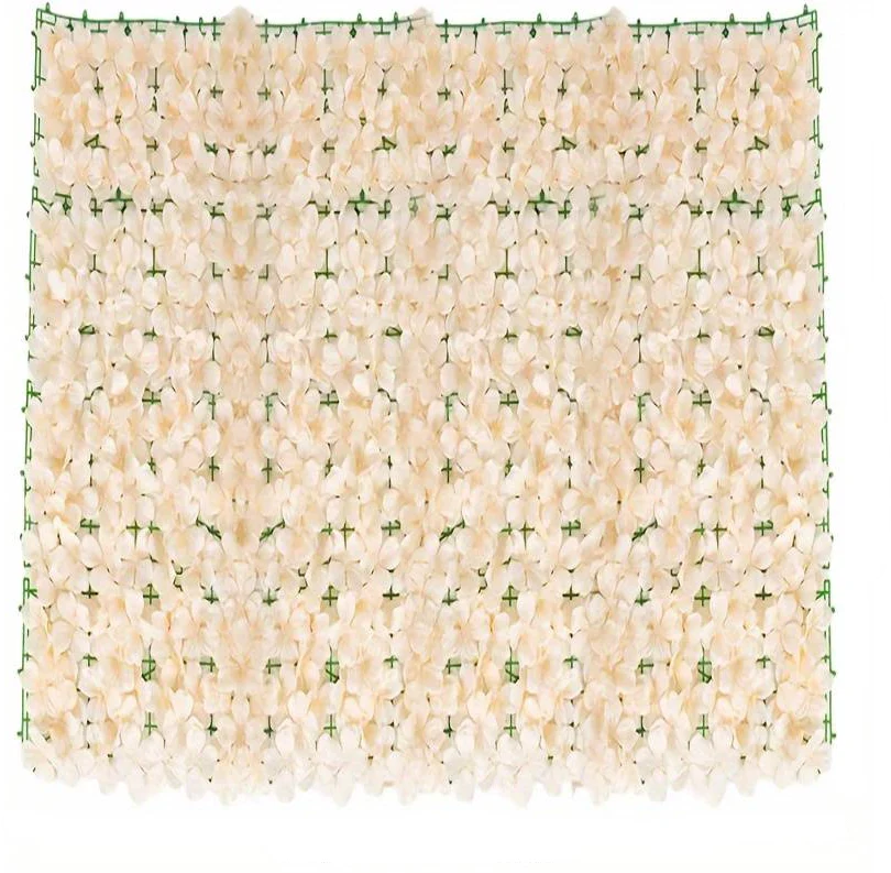 Rulou Artificial de Gard Viu, AT PERFORMANCE din PE Anti-UV, Flori Alb Rose, 100x300 cm