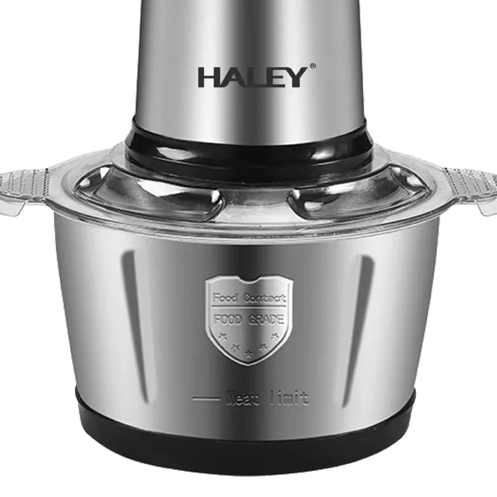 Tocător de alimente HALEY HY-1225 – Putere de 500W și vas de 2L din inox pentru tocare rapidă și eficientă