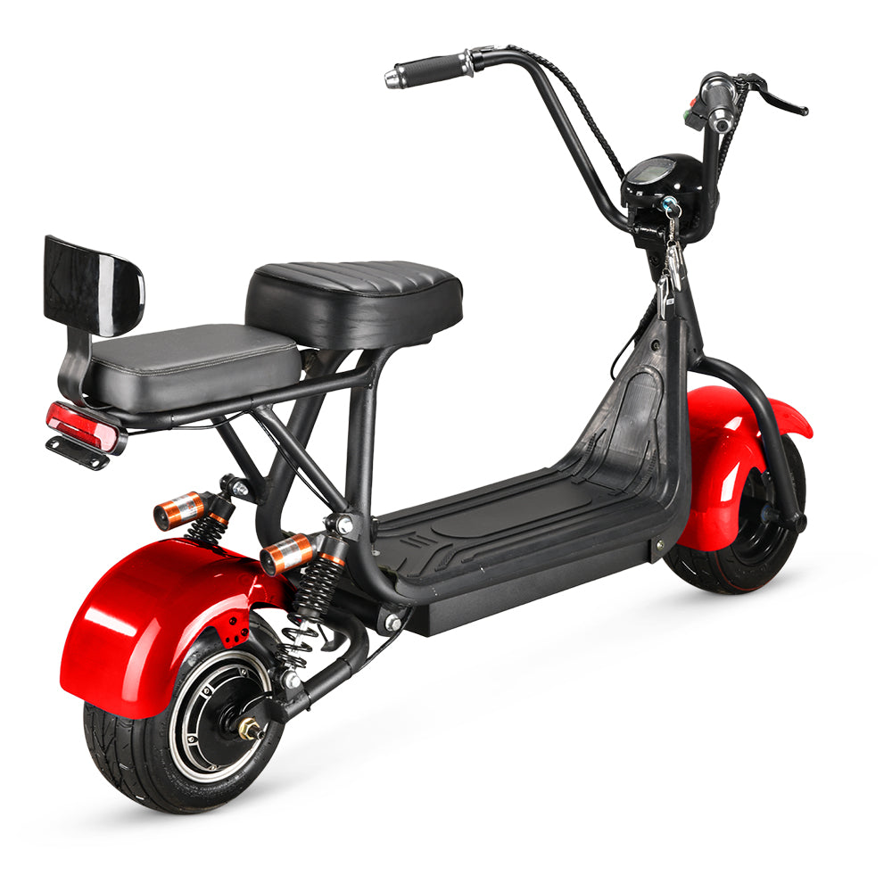 Mini Harley Electrică 800W 48V | Scuter Urban AT PERFORMANCE®, Autonomie 35 km, Se Conduce Fără Permis 25 km/h Dimensiuni 141 x 31 x 64 cm