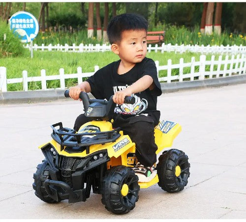 ATV PowerKid 6V – Aventură Electrică pentru Micii Șoferi (2–6 ani, 3–5 km/h)  Galben