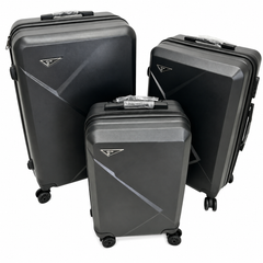 Set 3 Valize de Voiaj ABS, Mare 73 cm + Medie 65 cm + Cabină 55 cm, Roți Duble 360°, Mâner Telescopic, Carcasă Rigidă Rezistentă (Copie)
