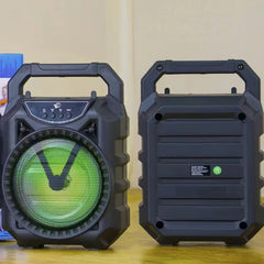 KOLAV - Boxă portabilă 6,5" cu Bluetooth, USB, FM, TWS, Woofer cu Lumină și Baterie Reîncărcabilă