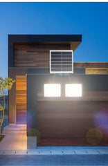 Set 2 x Proiector Solar 100 W + Panou Fotovoltaic , Lampa Solara Dubla, Autonomie 14 ore