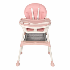 Scaun de masă pentru bebeluși KIDOO KD-44, Roz, cu centură de siguranță în 5 puncte