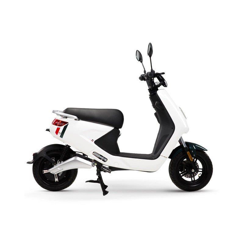 Scuter Electric N-Moto LX04 – Alb, Motor BOSCH 1440W, Autonomie 80 km, Viteză 25 km/h, Fără Permis, CIV, COC & EEC+ Cadou Tricou N-Moto