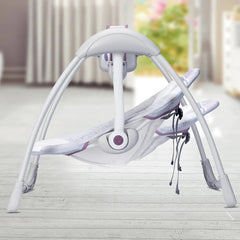 Leagan Electric pentru bebelusi, MASTELA, Cu 7 melodii, 3 sunete naturale, 2 pozitii de reglare scaun, Gri