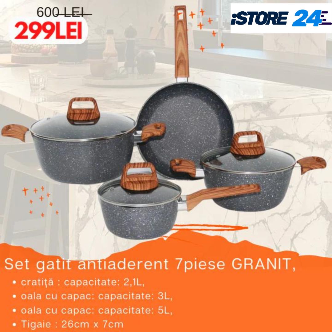 Set gatit antiaderent 7 piese GRANIT