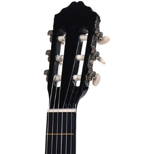 Chitara AT PERFORMANCE®, Clasica 4/4 Neagra, 38" (95cm), Lemn, 6 Corzi metalice, 20 De Taste.