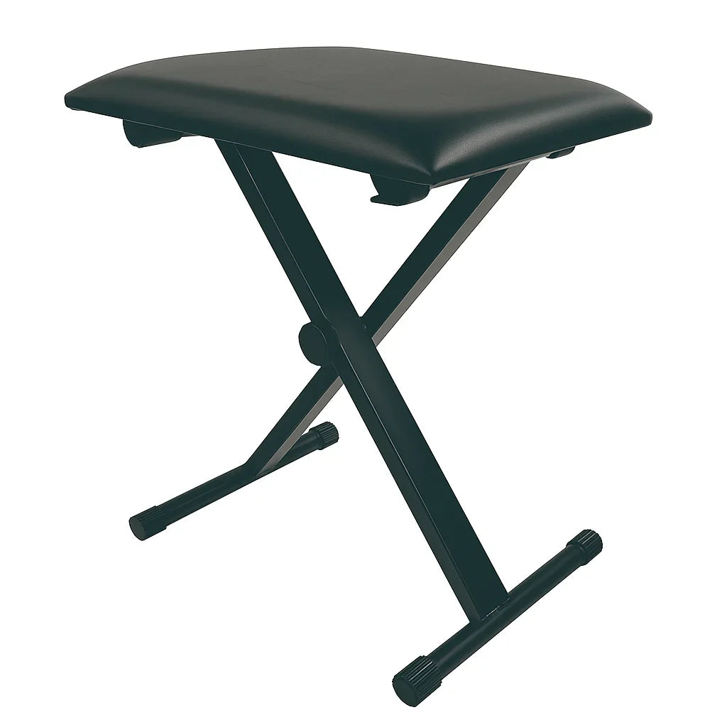 Scaun pentru Orga cu Inaltime Reglabila, Confort Sporit, Design Stabil, 52 / 55 / 57 cm, Pliabil, Usor de Depozitat, Protectie Podea, Negru