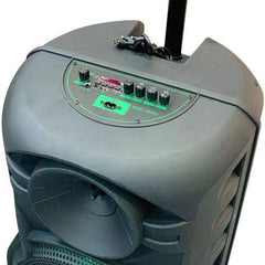 Boxa Activa Portabila TrollerZQS,450W, 15 Inch , Microfon Wireless, USB, Radio,Bluetooth,Telecomanda JOC LUMINI RGB