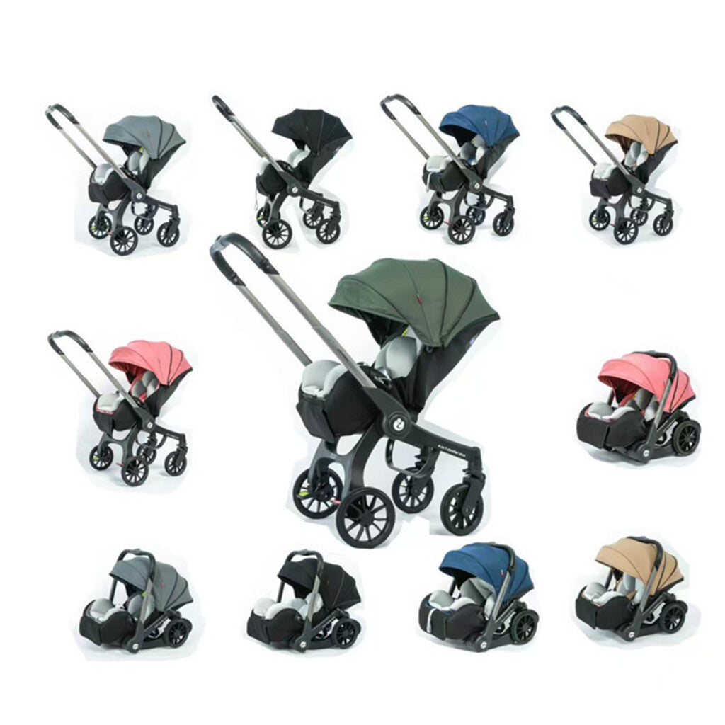 Cărucior travel 4 în 1 pentru Bebeluși Stroller Plus 2053 – Sistem Multifuncțional, 0-3 Ani