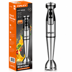 Blender Vertical De Mână Haley HY-1103, 1600W, 2 Viteze, Lame Din Oțel Inoxidabil, Picior Detașabil, Funcție Anti-Stropire, Roșu/Inox