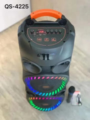 KOLAV-F2805 - Boxă portabilă 8" cu Bluetooth, TF, USB, FM, Microfon wireless și Woofer cu Lumină de Flacără