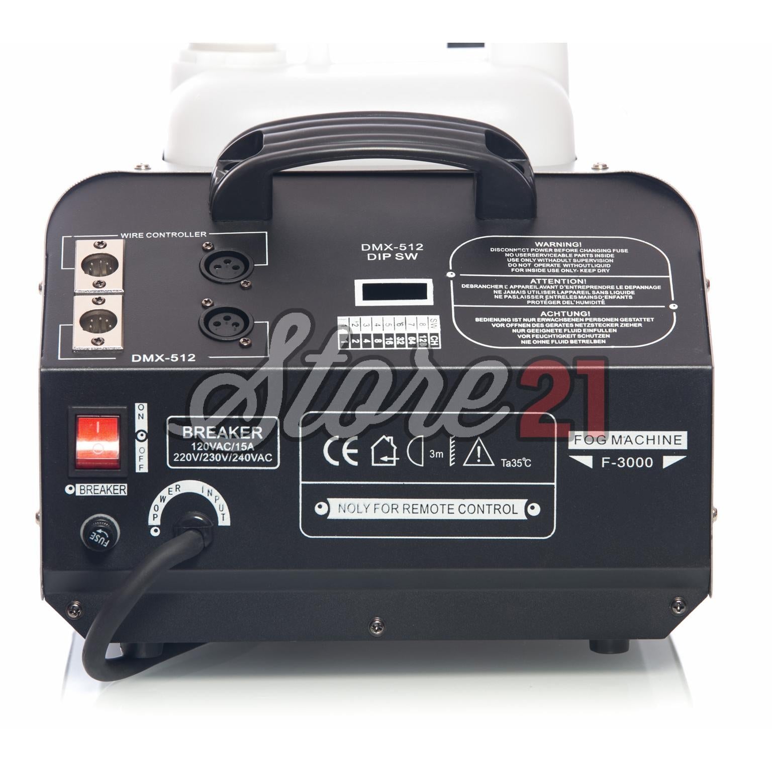 Masina De Fum Profesional 3000 W,Telecomanda,Control DMX