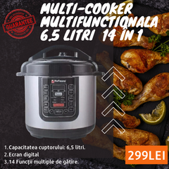 Multi-cooker multifunctional 6.5 litri  14 în 1
