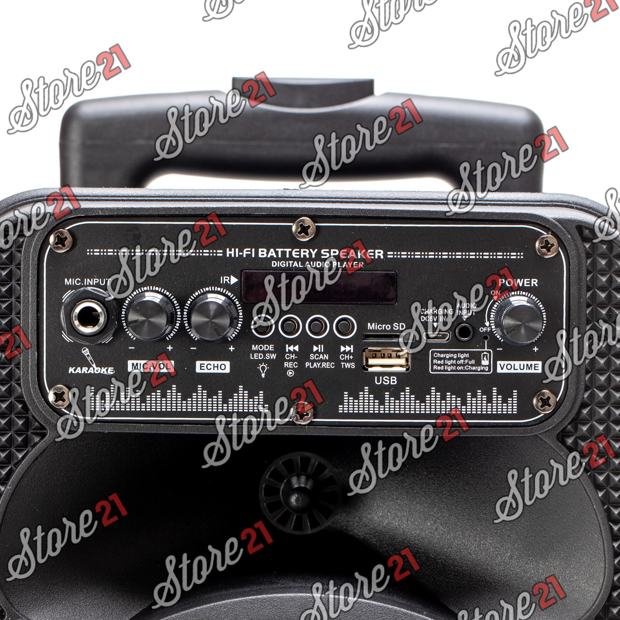 Boxa Activa Profesionala Portabila 250 W Troler 8 Inch ,Microfon , USB, Radio, Bluetooth,Telcomanda,cadou BRATARA+ Casti telefon