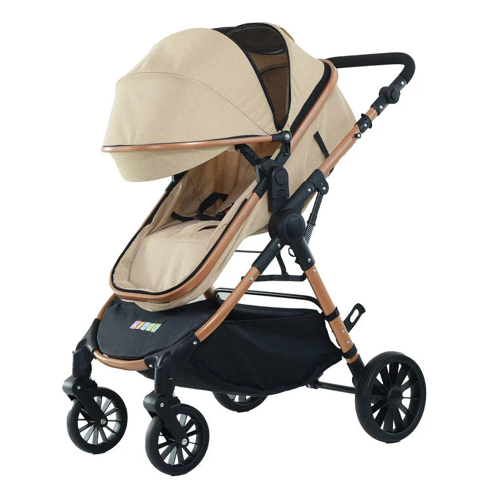 Cărucior 3 în 1 KIDOO – auto i-Size, landou, scaun sport și scoică auto. Suspensii, pliere rapidă, copertină extensibilă, centură 5 puncte. Ideal 0–36 luni. Sistem complet pentru părinți.