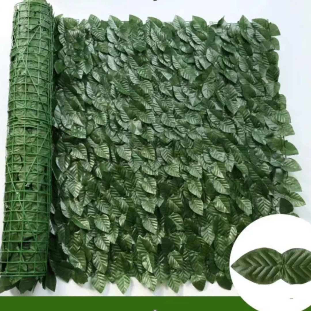 Gard viu decorativ frunze artificiale AT PERFORMANCE®, 3m x 1m lungime, verde deschis