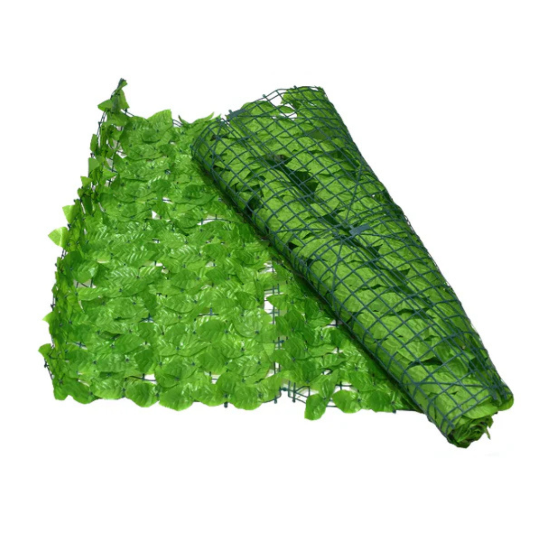 Gard viu decorativ frunze artificiale AT PERFORMANCE®, 3m x 1m lungime, verde deschis