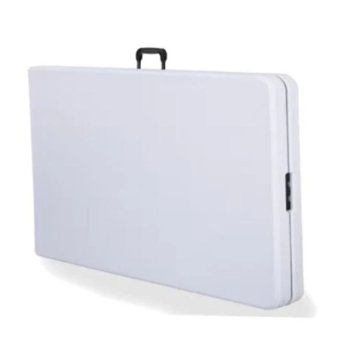 Masa plianta dreptunghiulara 180 x 72 x 70 cm politilena,cadru din otel, maner transport, sustine 100 kg.