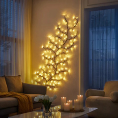 Pachet 2 Instalatie tip creanga, 2.5 M 144 LED-uri