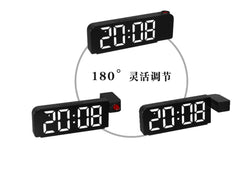 Ceas digital cu afisaj LED AT PERFORMANCE®, cu funtie de alarma si intensitate reglabila, proiector rotativ cu ora, Negru.