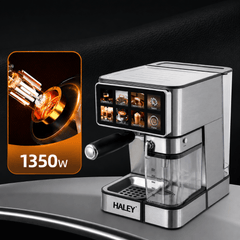 Espressor Automat Cu Ecran Tactil Color, Presiune 20 Bar, Rezervor Apă 1.8L Și Rezervor Lapte 500ml, 1350W, Carcasă Din Oțel Inoxidabil