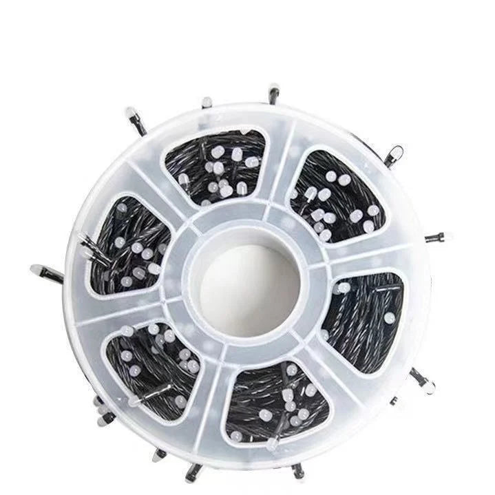Rola Instalație de Crăciun Liniară, AT PERFORMANCE®, 480 LED-uri, 8 Jocuri de Lumini Interschimbabile, Alimentare la Priză pentru Interior/Exterior, Rola 100m, Fir Negru, Multicolor